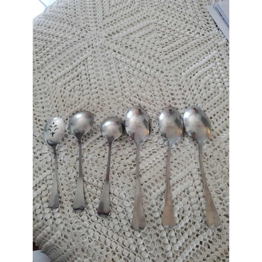 6pc Serving Spoon‎ Tablespoon Casserole PATRICK HENRY Oneida Community